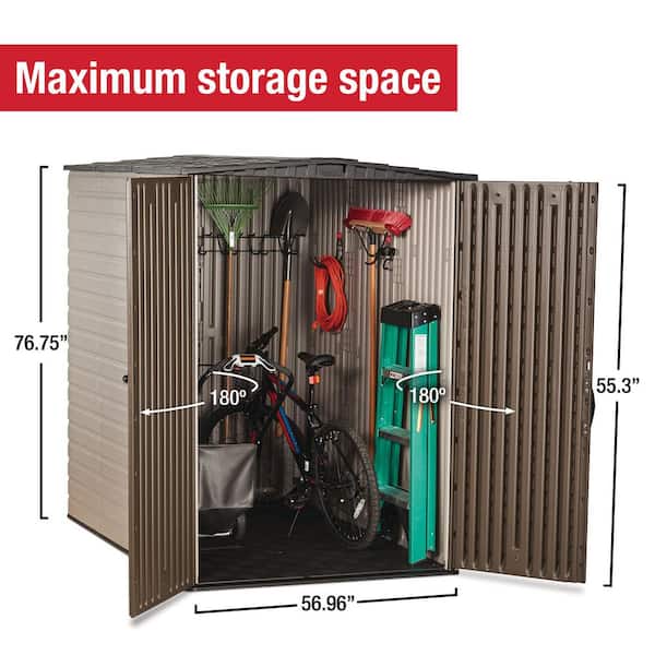 Rubbermaid Big Max 6 ft. 3 in. x 4 ft. 8 in. Resin Storage Shed
