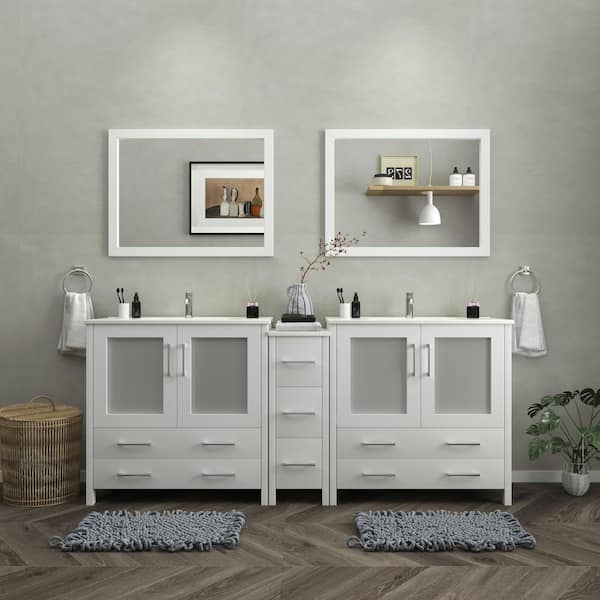 Contemporary Double Wall Mounted Bathroom Vanity Set -, HINTEX