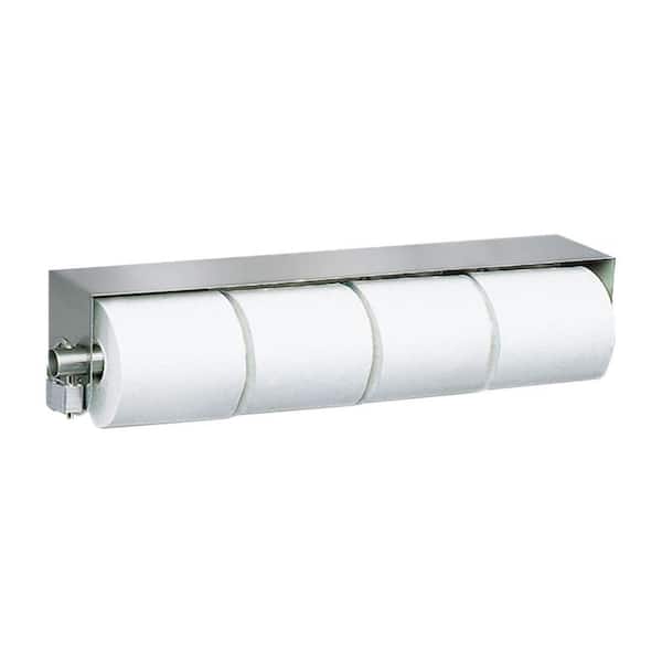 Stainless Solutions Stainless Solutions Double Post Locking Toilet Paper Holder in Steel
