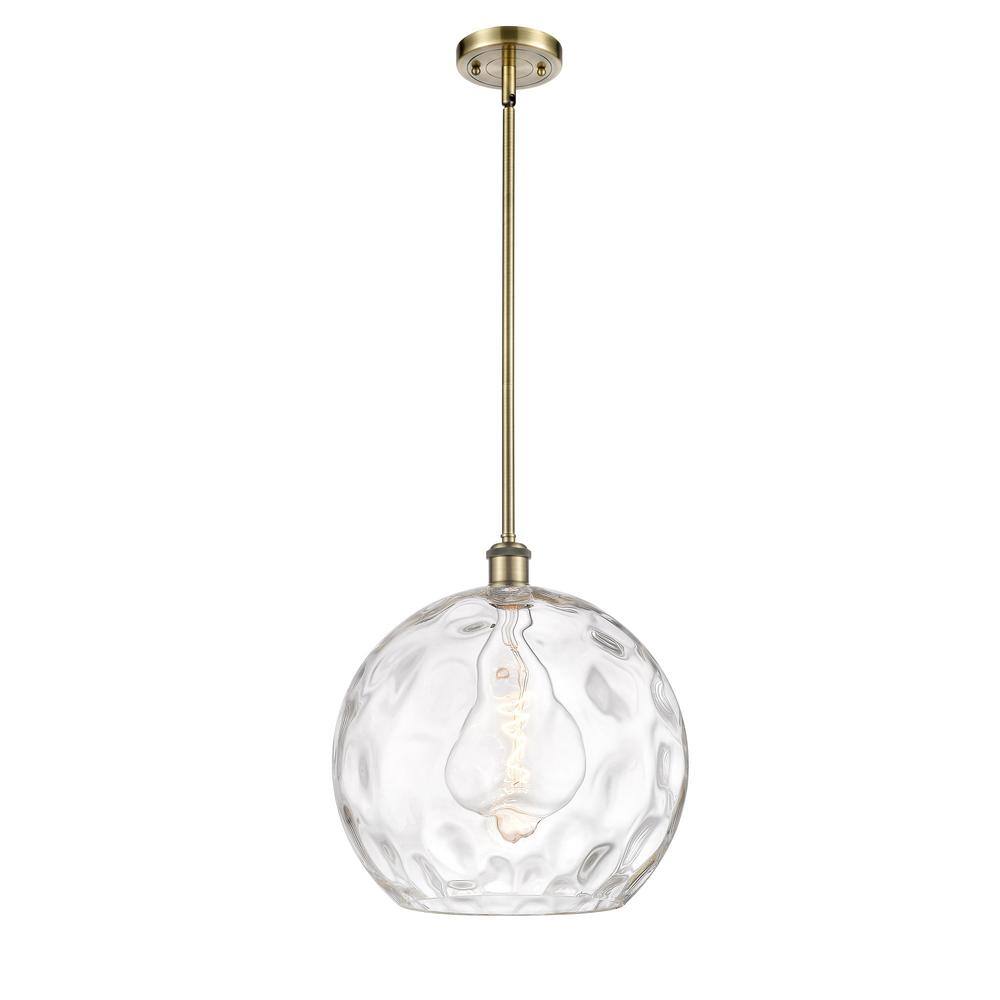 Innovations Athens Water Glass 1Light Antique Brass Globe Pendant