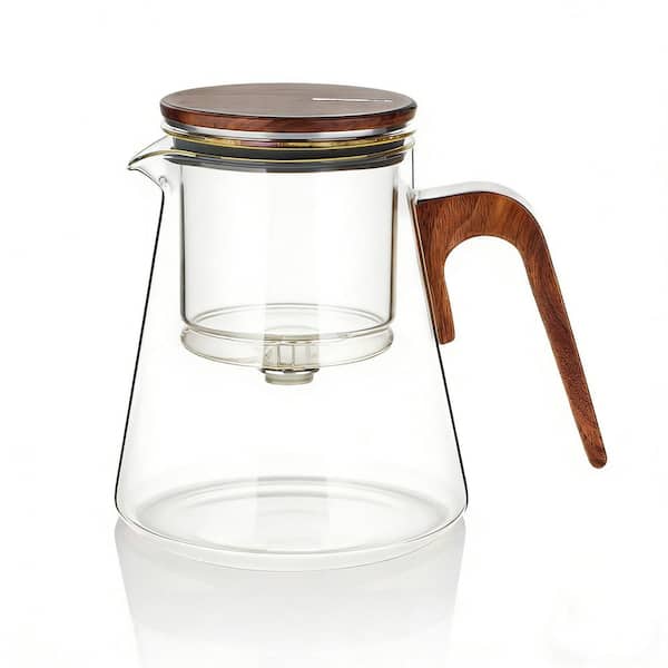 3-Cup Magnetic Tea Pot, Enchanted Glass Teapot with Infuser and Magnetic Suction Lid for Mess-Free Loose Tea Diffusers