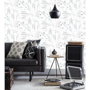 Star Wars Galactic Battles Blue and Grey Peel and Stick Wallpaper (Covers 28.18 sq. ft.)