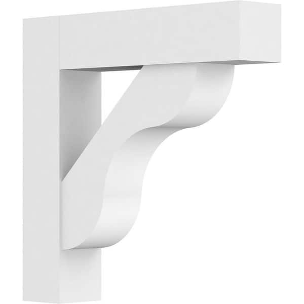 Ekena Millwork Standard Carmel 5 in. W x 24 in. H x 24 in. D Signature Urethane Polyurethane Bracket With Block Ends