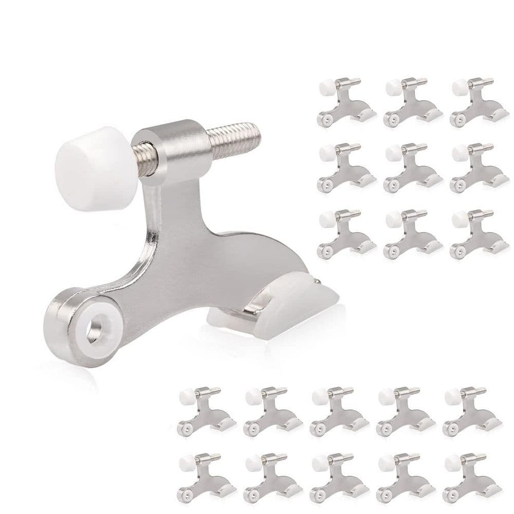 20-Piece Hinge Pin Door Stoppers in Satin Nickel, Adjustable Hinge Stops for Top of Door, Rubber Bumper Tips Included price history on PriceWatchPro