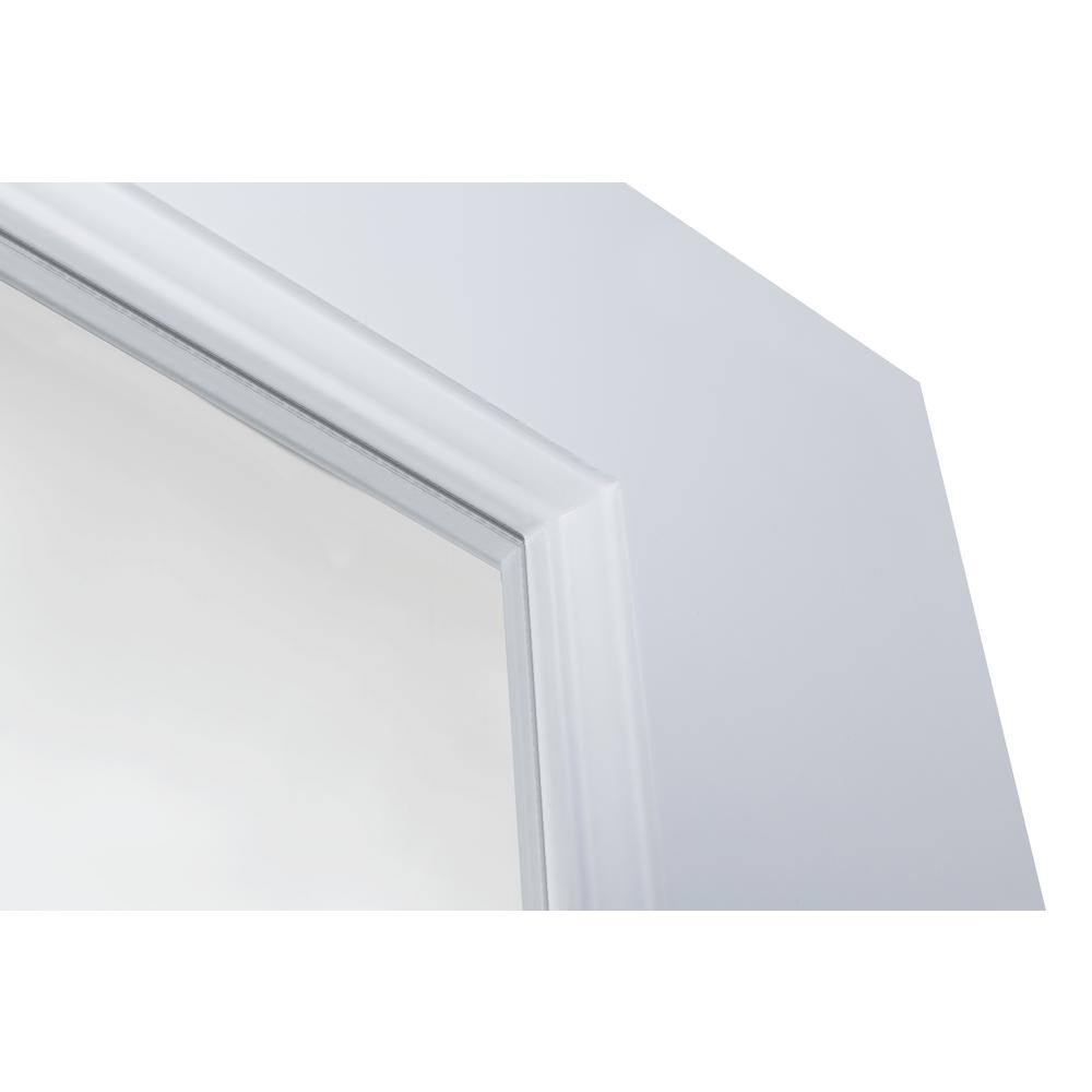 32" x 80" White Solid Pine French Door with Clear Glass