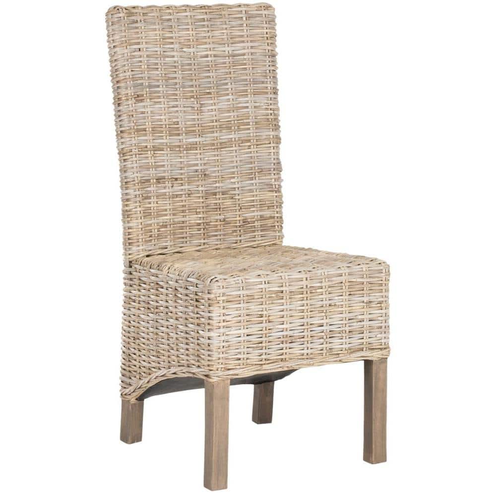 Transitional Natural Unfinished Wood & Cane 20" Side Chair