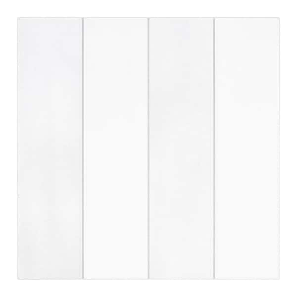 sunwings Stacked White 9.05 in. x 9.05 in. Peel and Stick Backsplash Handmade Looks Stone Composite Wall Tile (9.12 sq. ft./Case)