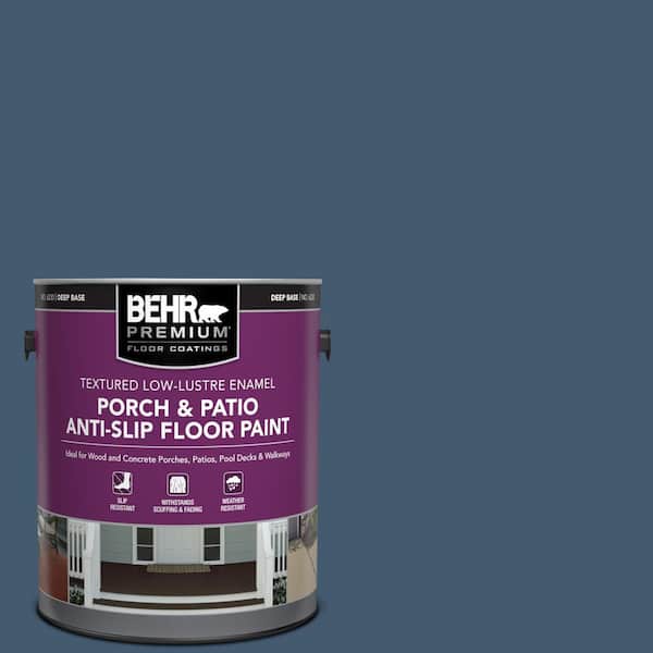 BEHR PREMIUM 1 gal. #S500-7 Infinite Deep Sea Textured Low-Lustre Enamel Interior/Exterior Porch and Patio Anti-Slip Floor Paint
