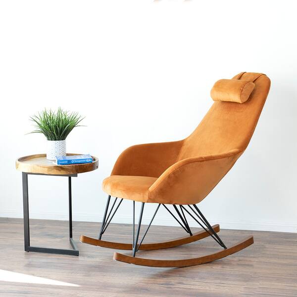 burnt orange rocking chair