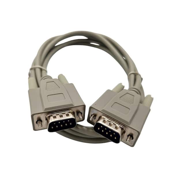 CableWholesale Null Modem Cable - DB9 Male To Female Serial Cable 15 Feet