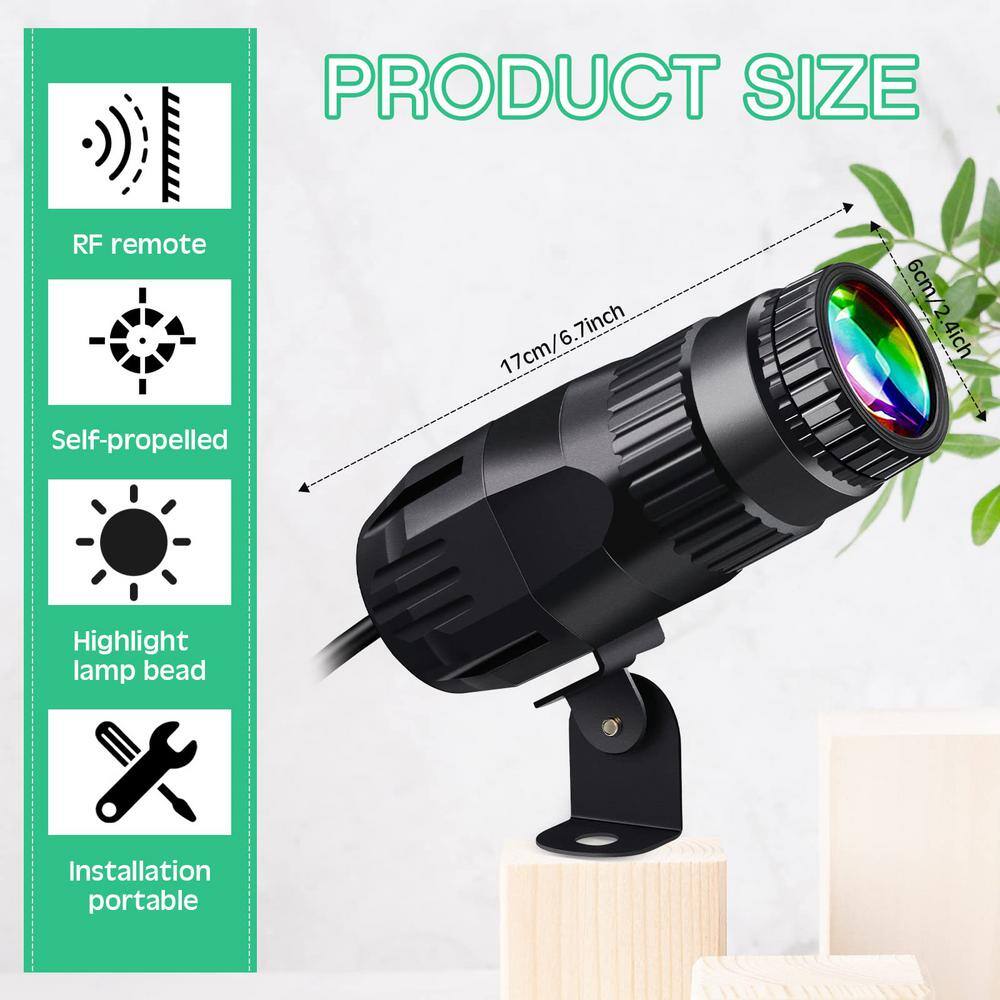 Czgor 15W RGBW LED Pinspot Light 3-Pack with Remote