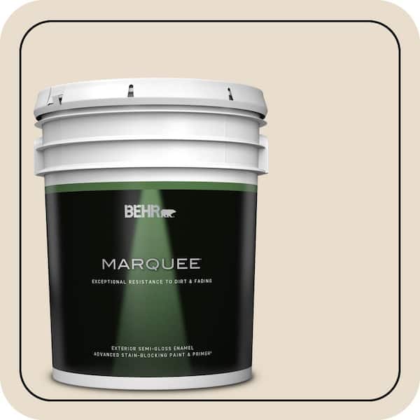 BEHR MARQUEE 5 gal. #23 Antique White Semi-Gloss Enamel Exterior Paint & Primer