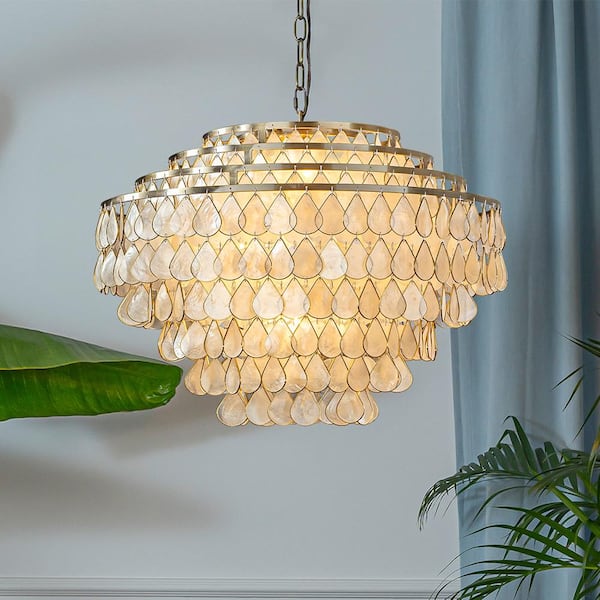 ALOA DECOR 7-Light 24'' Mid-Century Modern Coastal Aged Bronze 4