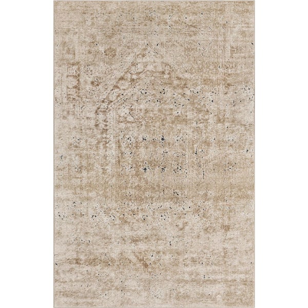 Unique Loom Chateau Quincy Beige 4' 0 x 6' 0 Area Rug