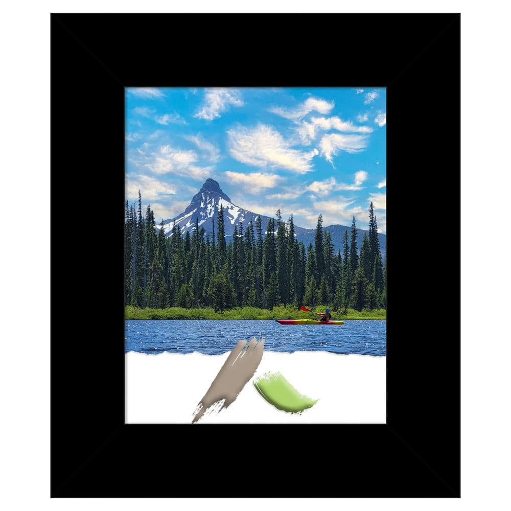 Matte Black Wood Transitional Wall Picture Frame