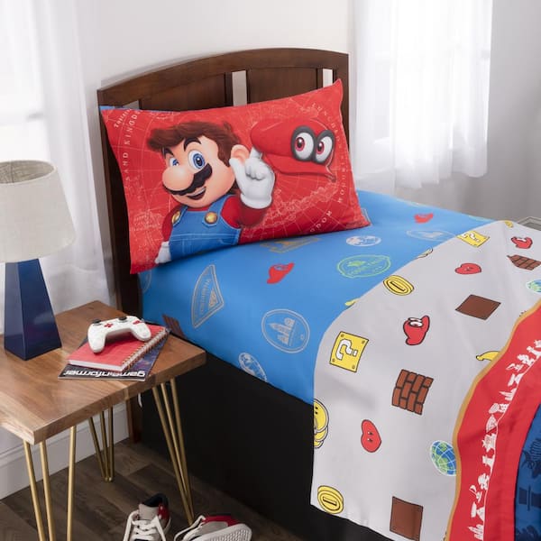 Super Mario Caps Off 5 Piece, Mario Twin Bedding