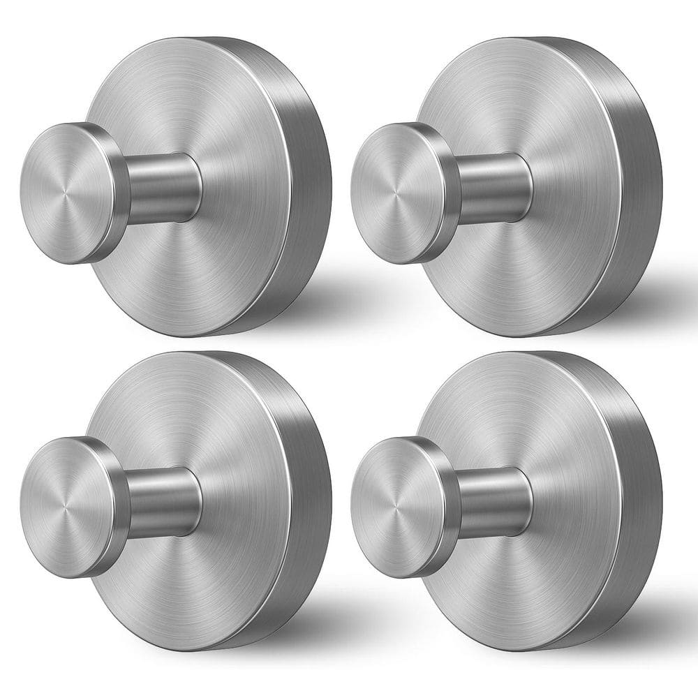 Brushed Silver Shower Hook for Bath Towel and Glass Door Mount, 4 Pack, Stainless Steel price history on PriceWatchPro