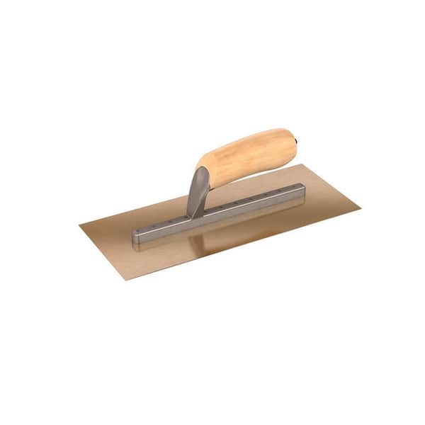 Bon Tool 12 in. x 5 in. Stainless Steel Plastering Finishing Trowel with Wood Handle