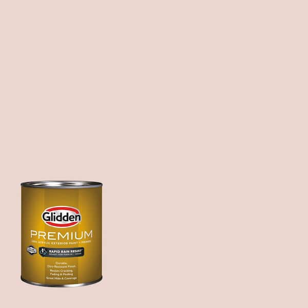 Glidden Premium 1 qt. PPG1062-2 Coral Cream Flat Exterior Latex Paint