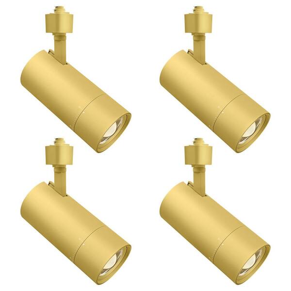3 in. Zoomable LED Track Light, 5CCT, CRI90, 30W, 2100LM, Dimmable, 358° + 90° Tilt & 20°-50° Beam, ETL, Brass 4 Pack