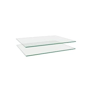 18" glass shelf (2 pack) - clear
