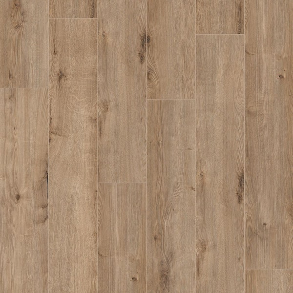 TrafficMaster Ivy Sand Oak 7 mm T x 8.03 in W x 47.64 in L Click