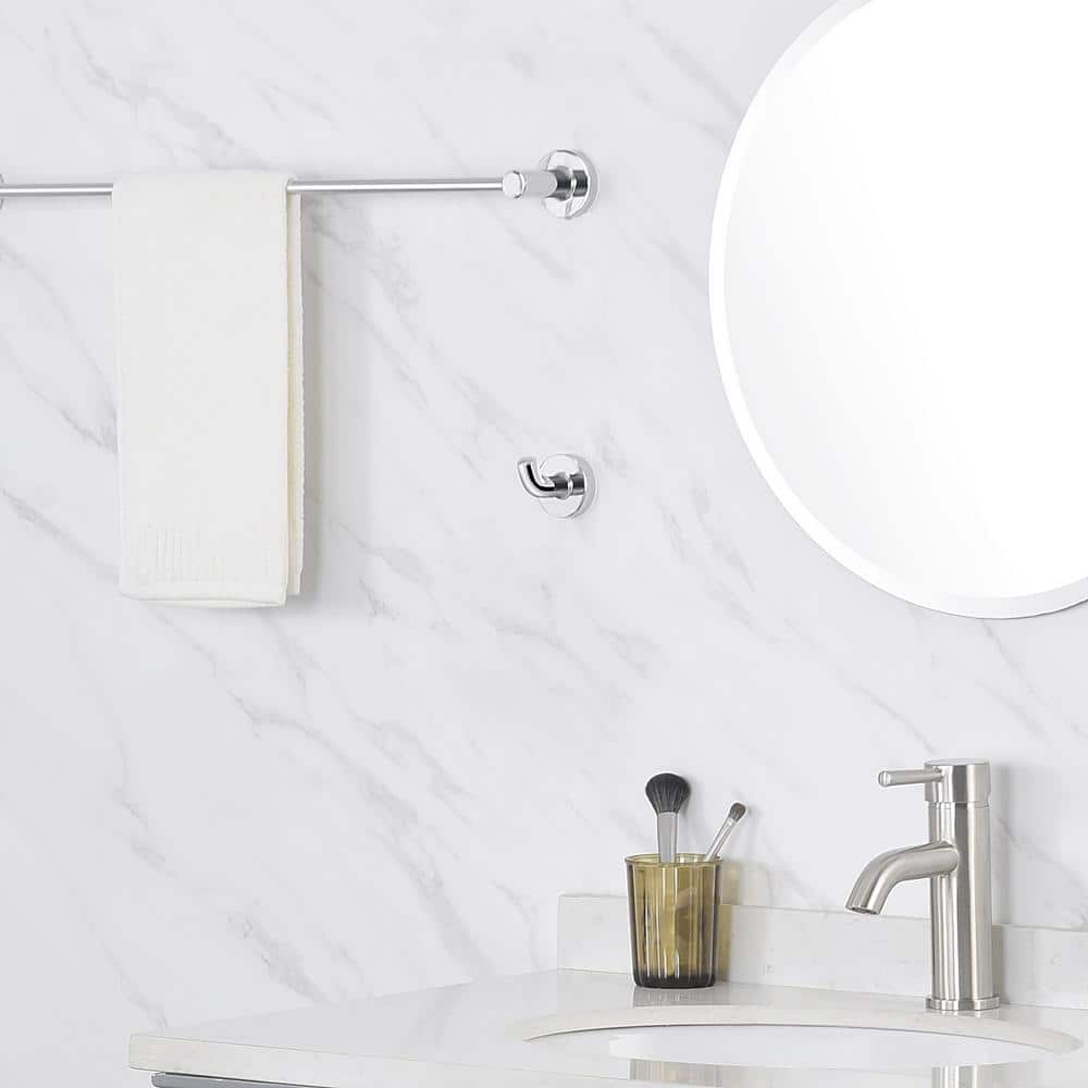 Polished Chrome Brass Wall Mounted J-Hook Robe Hook