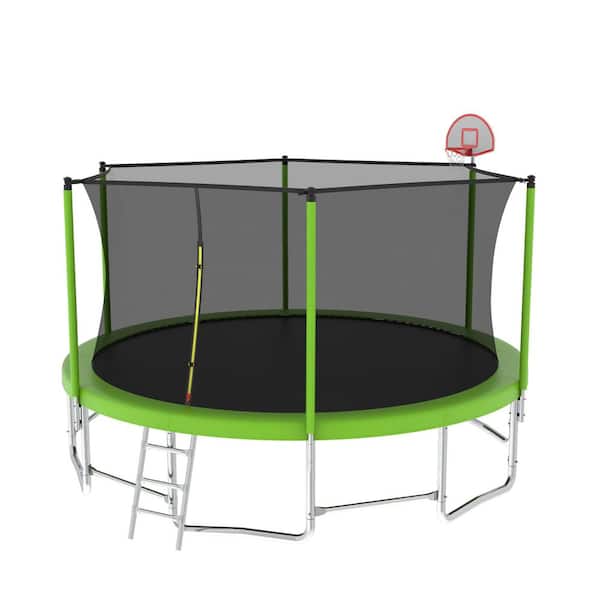 16 ft. Outdoor Green Recreational Trampolines
