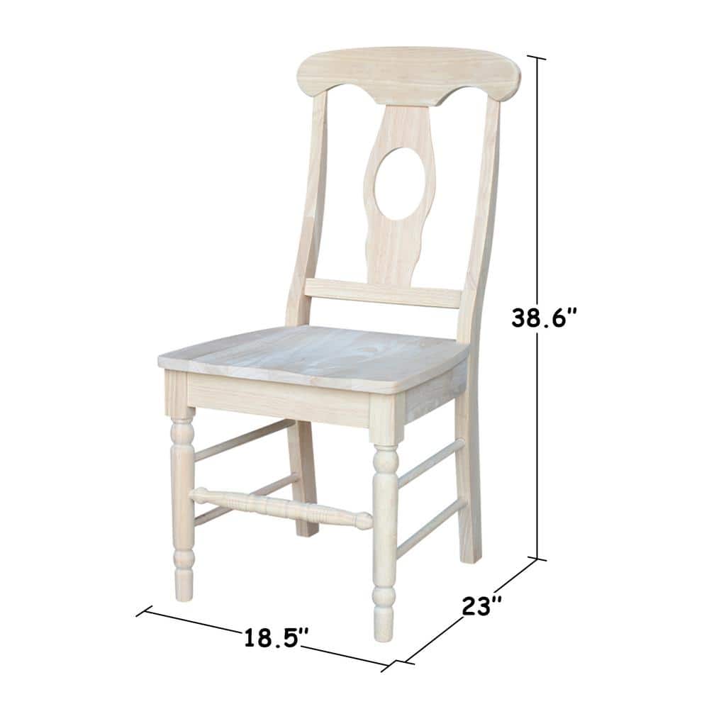Highland Open-Back Traditional White Wood Side Chair