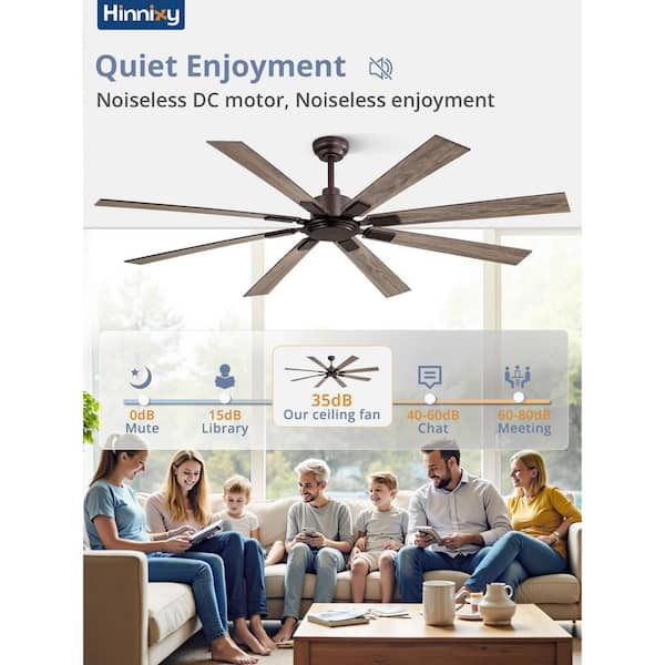 72 in. Modern Bronze Ceiling Fan No Light-Remote, Downrod, Angled Mount for Shop, Garage and Covered Outdoor Patios