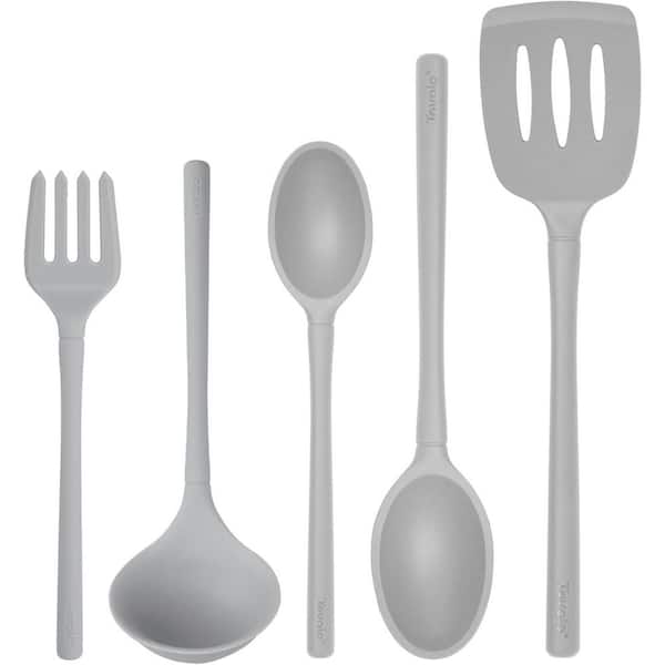 Flex-Core 5-Piece Silicone Kitchen Tool Set, Oyster