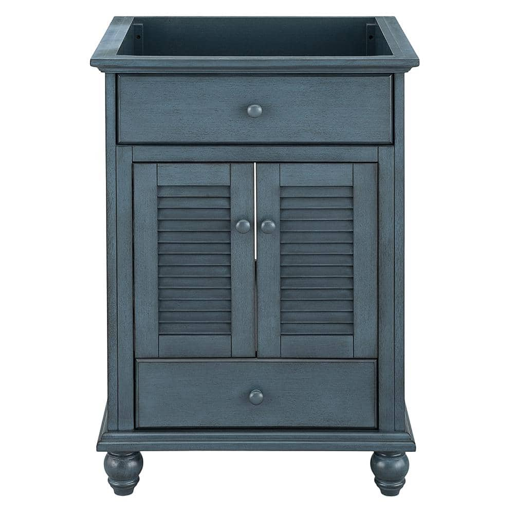 Home Decorators Collection Fremont 32 in. W x 22 in. D x 34 in. H Single  Sink Freestanding Bath Vanity in Navy Blue with Gray Granite Top  TJ-FTV3222BLU - The Home Depot