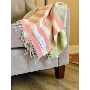 Charlie Gray Striped Wool Throw Blanket