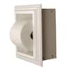 WG Wood Products Ridge White Recessed Plastic Toilet Paper Holder RID-7 -  The Home Depot