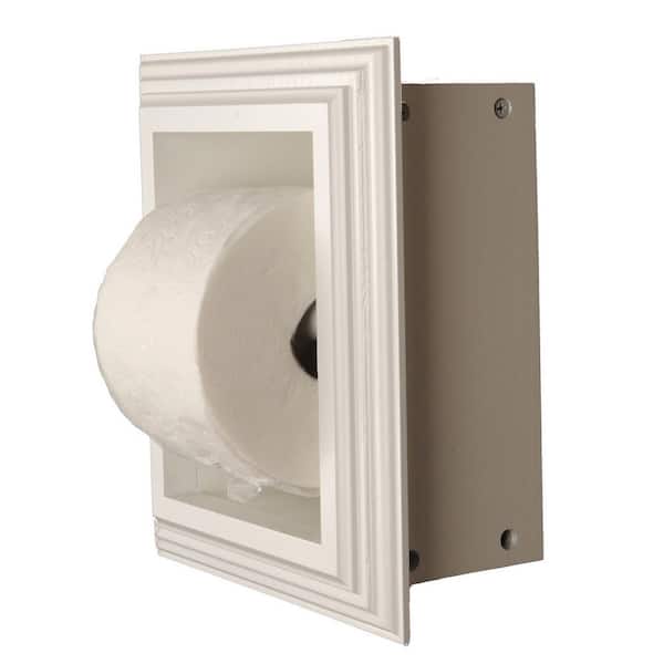 Brentwood-18  Recessed Wood Double Toilet Paper Holder