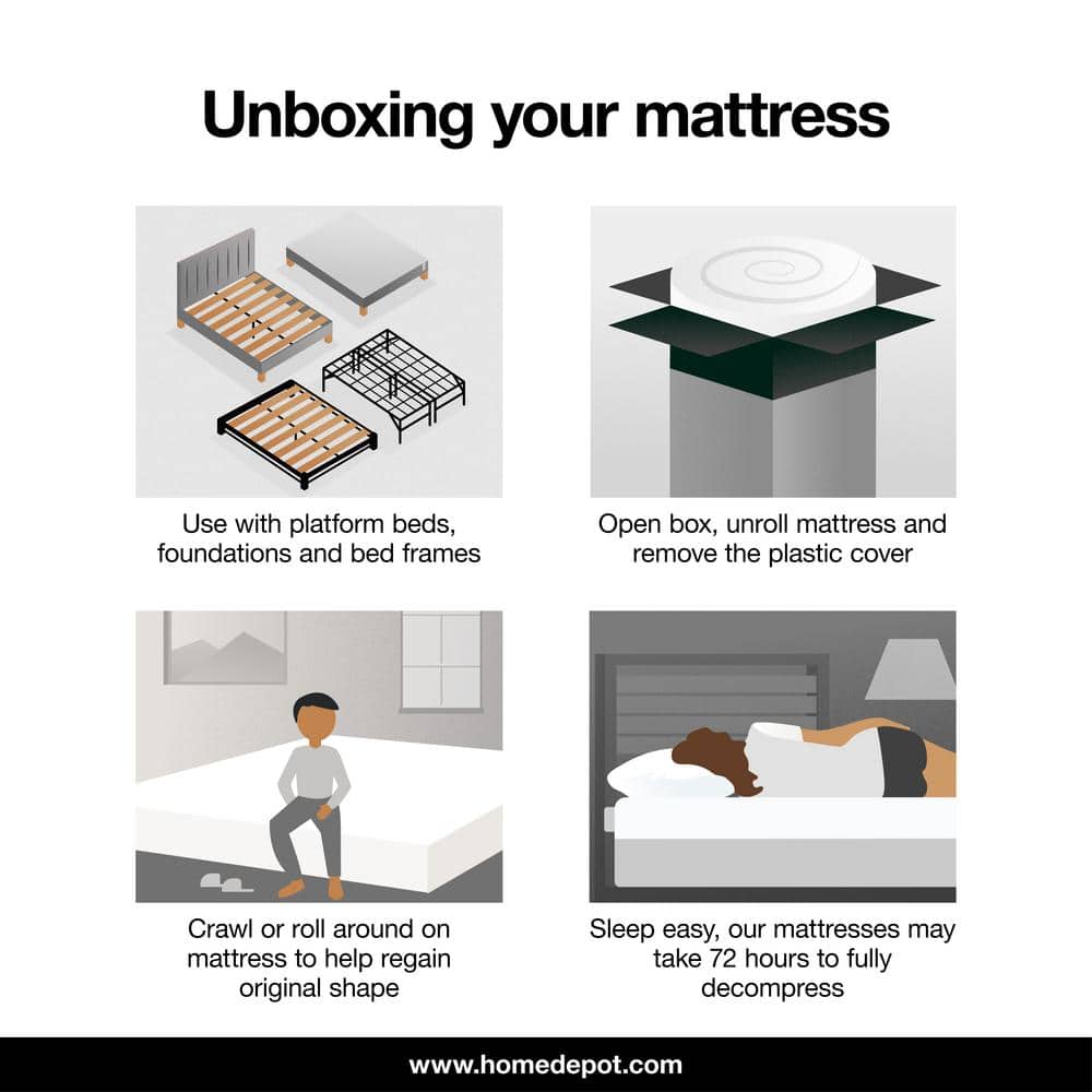 Twin Medium Cooling Memory Foam 10 in. Bed-in-a-Box Mattress - thumbnail 8