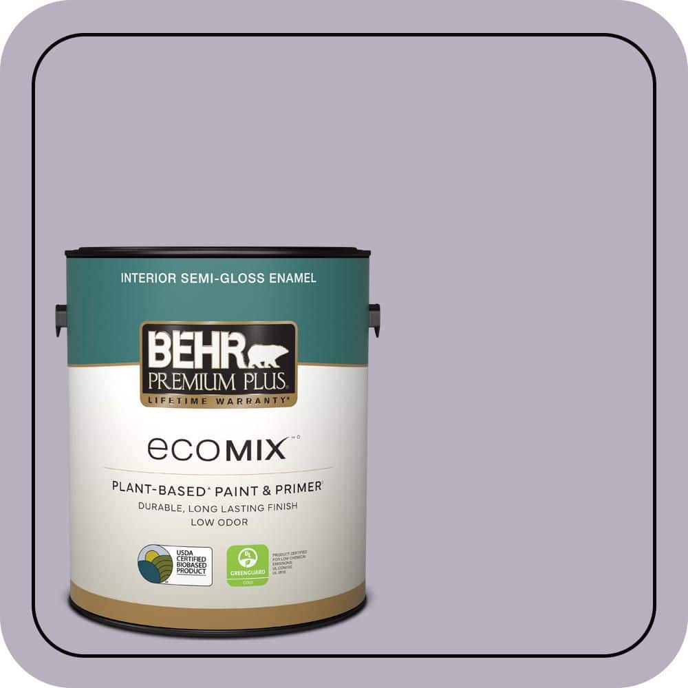 1 gal. #BIC-07 Virtuous Violet Semi-Gloss Enamel EcoMix Plant-Based Interior Paint & Primer price history on PriceWatchPro