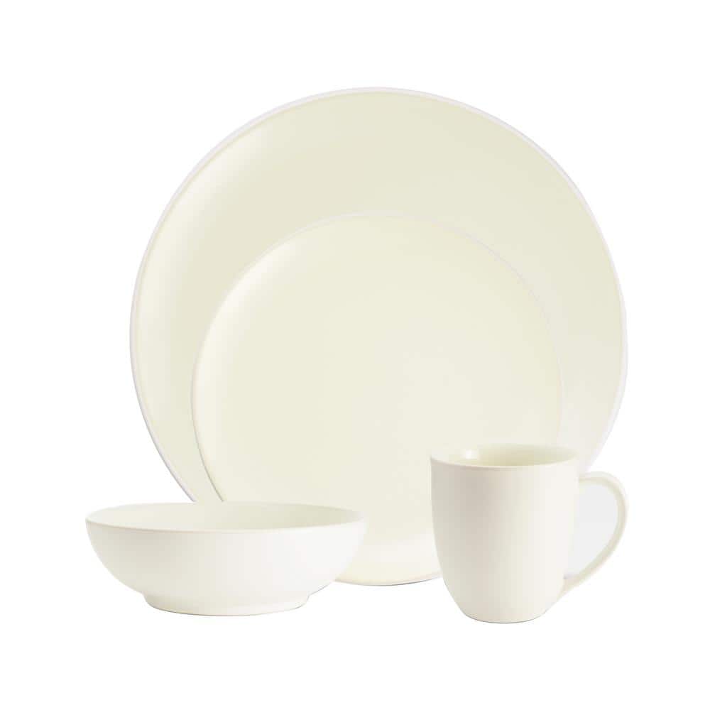 Colorwave White 4-Piece (White) Stoneware Coupe Place Setting, Service for 1 price history on PriceWatchPro
