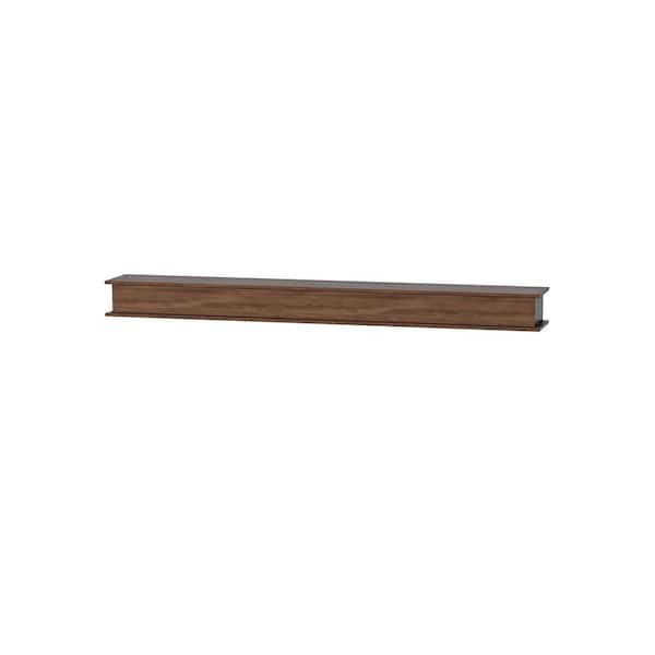 EH PUERTA 6 ft. Brown Wooden Color Finished Cap-Shelf Mantel