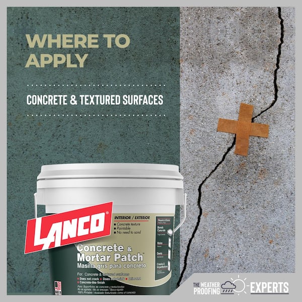 Lanco Concrete and Mortar 1 Qt. Patch and Repair CP234-5 - The Home Depot