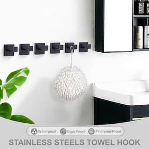 Stainless Steel Single J-Hook Robe/Towel Hook in Oil Rubbed Bronze 6-Pack