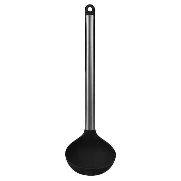Home Basics Black Stainless Steel Silicone Ladle
