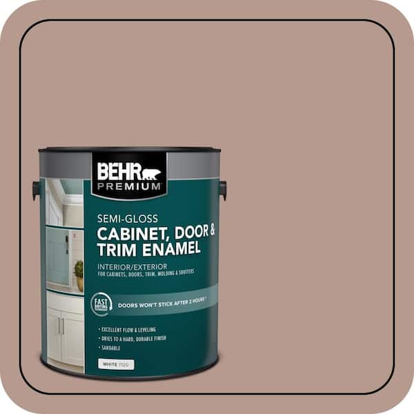 1 gal. #MQ1-55 Lite Cocoa Semi-Gloss Enamel Interior/Exterior Cabinet, Door & Trim Paint