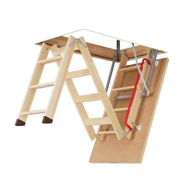 LWP Insulated Wood Attic Ladder 7' 5" - 8' 11", 22.5" x 47" with 300 lb. Load Capacity