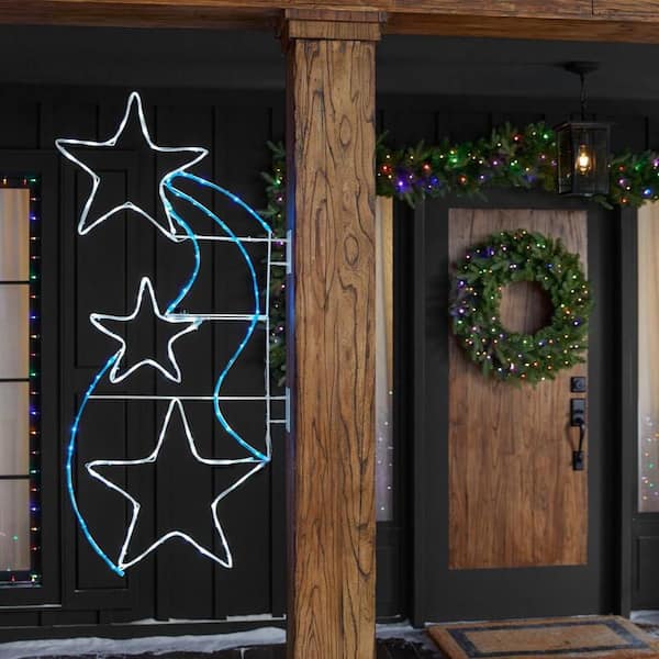 4 ft. Twinkling LED Shooting Stars Holiday Yard Decoration Y6