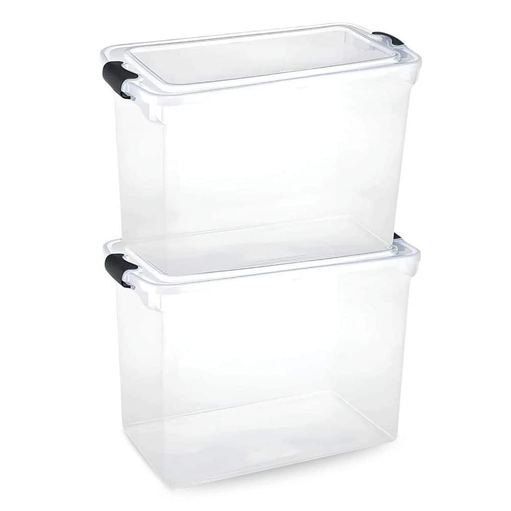 112 Quart Latching Plastic Storage Container, Extra Large, Clear (2 Pack) price history on PriceWatchPro