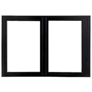 Teza Bi-Fold Bi-Fold 76 in. W x 42 in. H Right Hand Outswing Matte Black Aluminum Tempered Window
