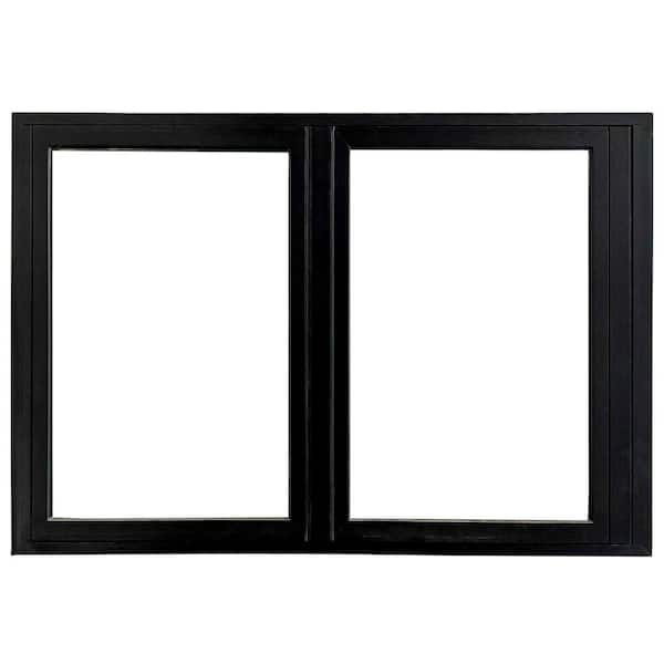 TEZA DOORS Teza Bi-Fold Bi-Fold 76 in. W x 42 in. H Right Hand Outswing Matte Black Aluminum Tempered Window