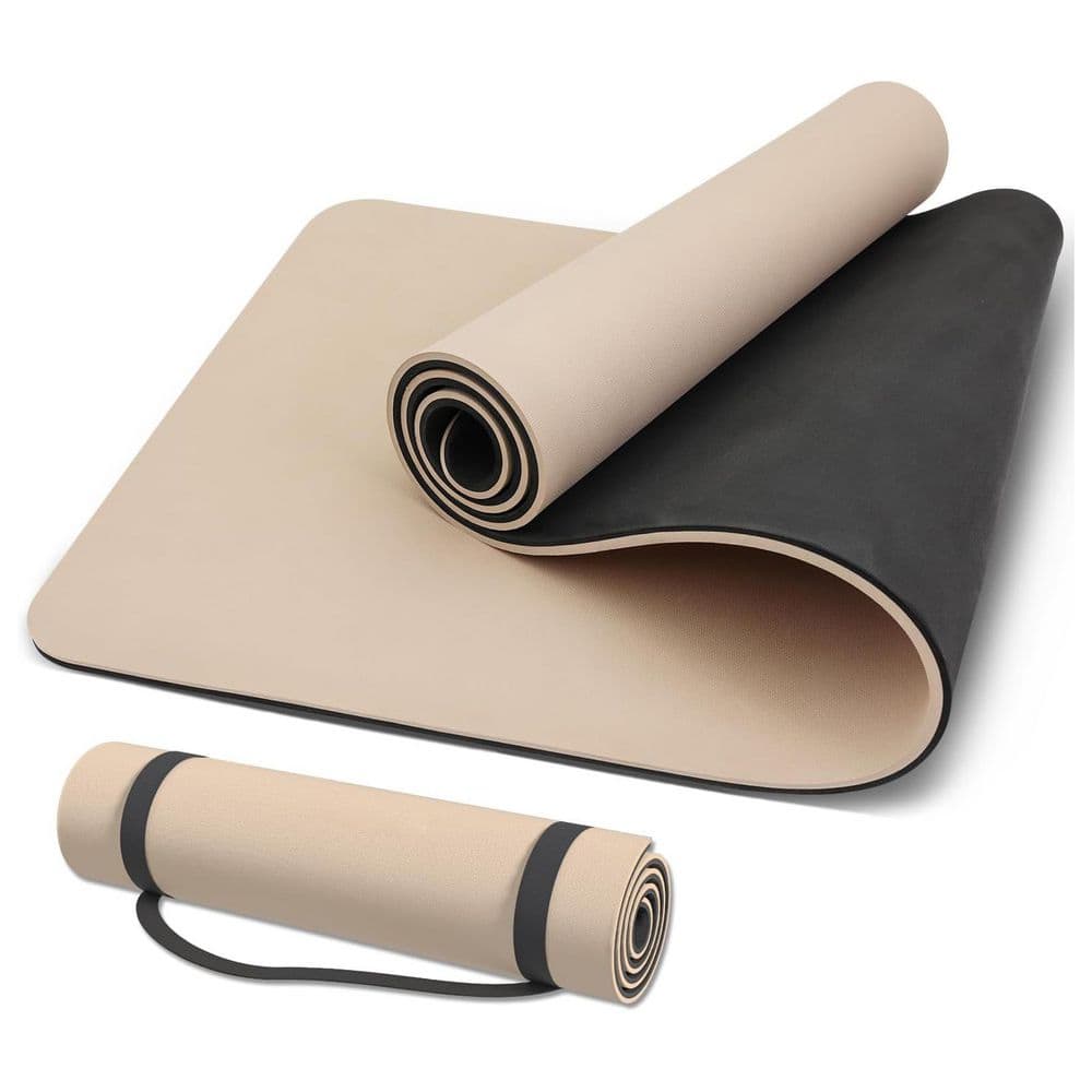 10MM Thick POE Non Slip Anti Tear High Resiliency Exercise Yoga Mat with Carry Strap for Workout Pilates 1 Piece