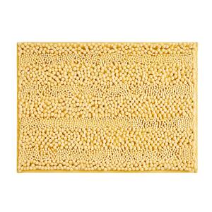 Astor with TPR Backing 20 in. x 34 in. Yellow Solid Color Polyester Rectangle Bath Mat